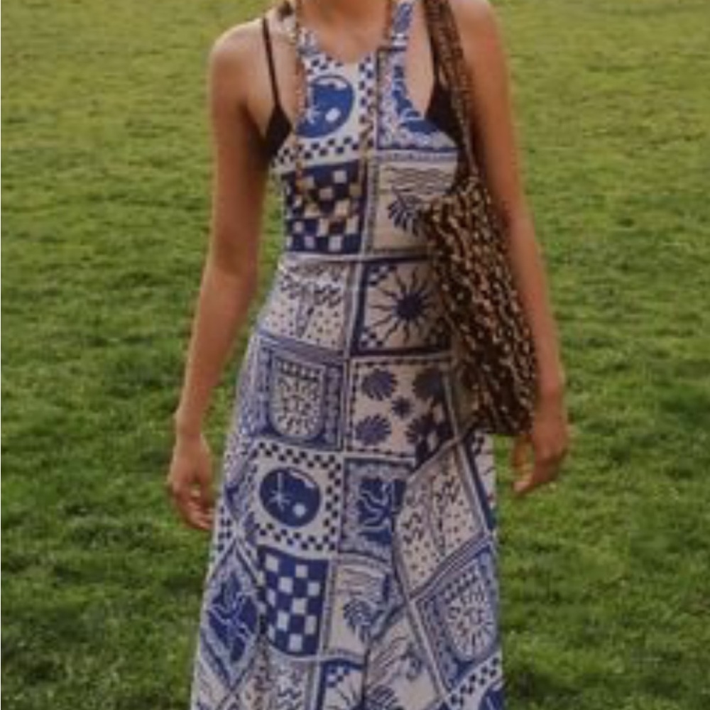 ECOTE | Blue & White Dress | S
